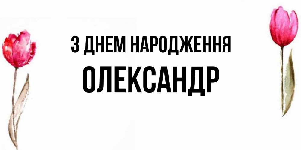 Открытка на каждый день з підписом, Олександр З Днем народження открытки акварелью с цветами Прикольна листівка з побажанням онлайн скачати безкоштовно 