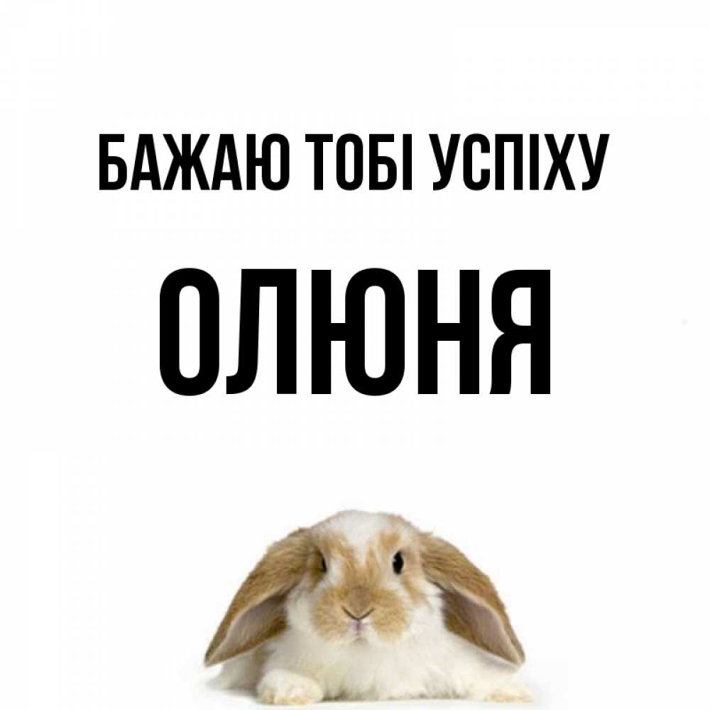 Открытка на каждый день з підписом, Олюня Бажаю тобі успіху открытки с произвольным текстом который можно вставить в открытку и создать ее самостоятельно бесплатно онлайн Прикольна листівка з побажанням онлайн скачати безкоштовно 