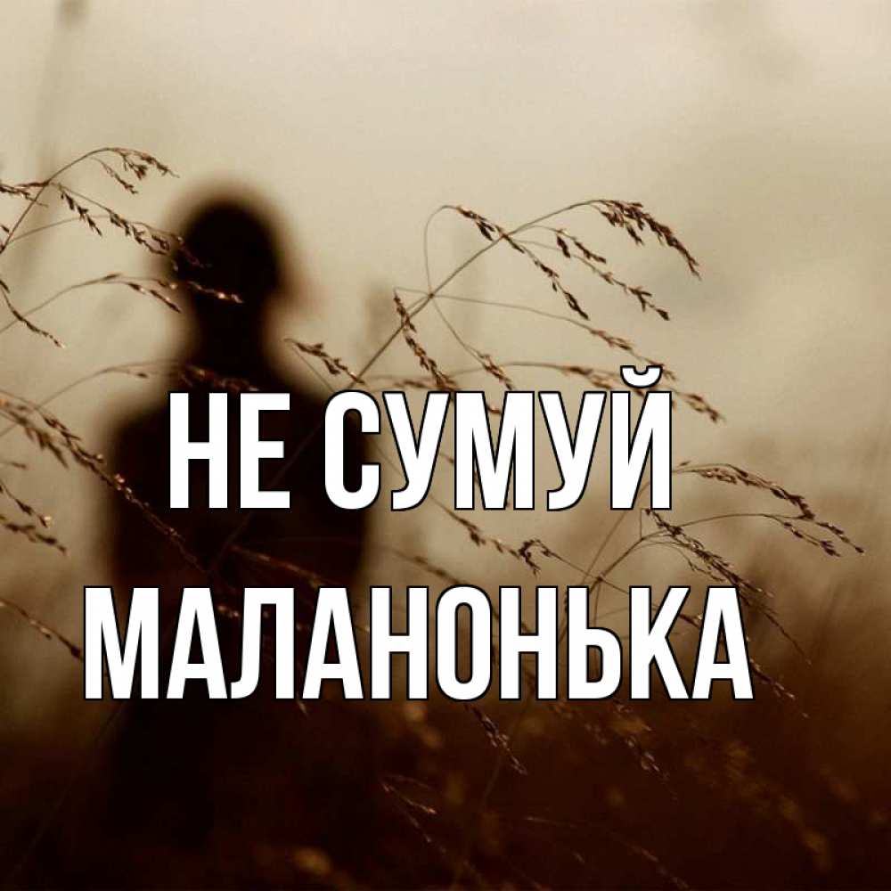 Открытка на каждый день з підписом, Маланонька Не сумуй грусть Прикольна листівка з побажанням онлайн скачати безкоштовно 