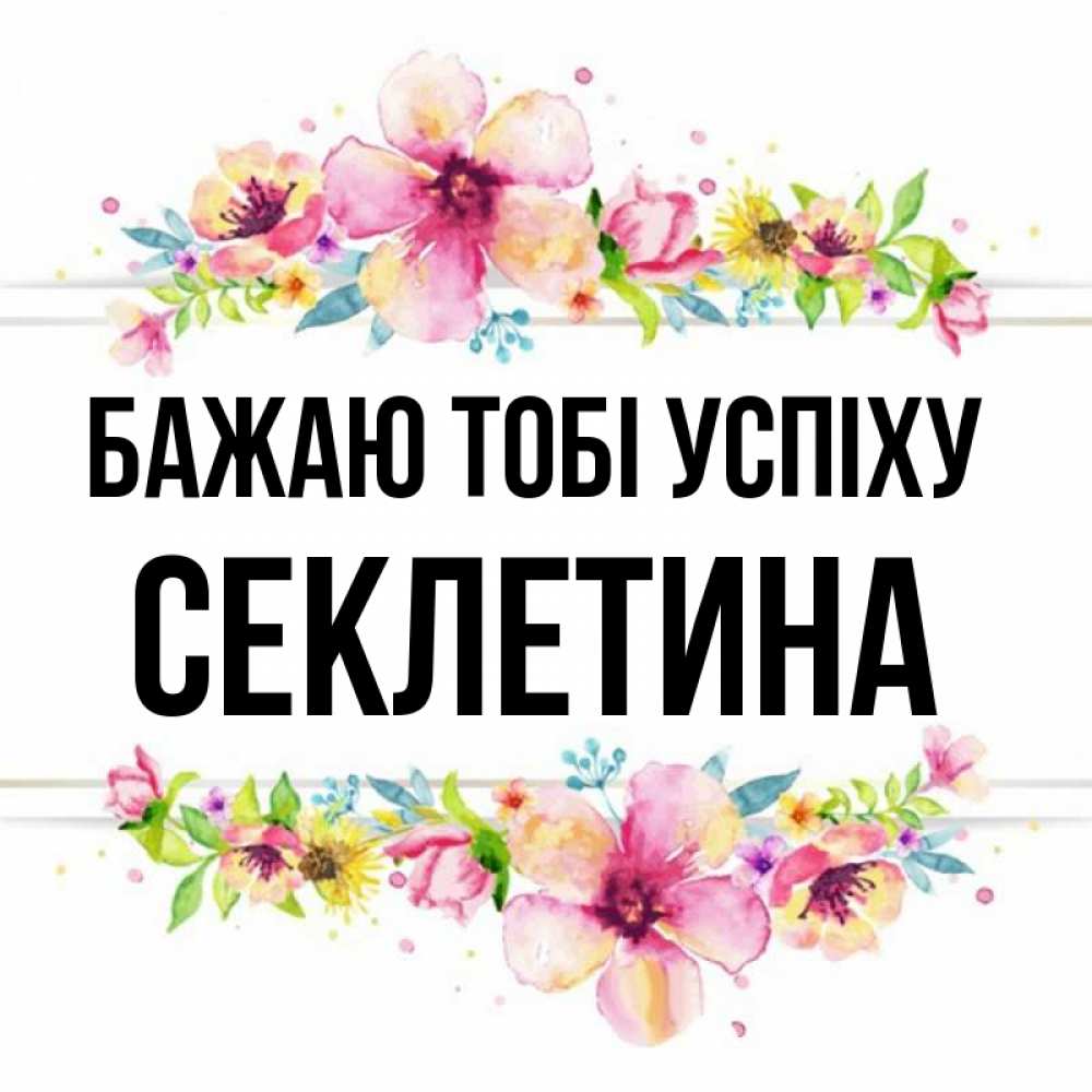 Открытка на каждый день з підписом, Секлетина Бажаю тобі успіху пусть повезет 1 Прикольна листівка з побажанням онлайн скачати безкоштовно 
