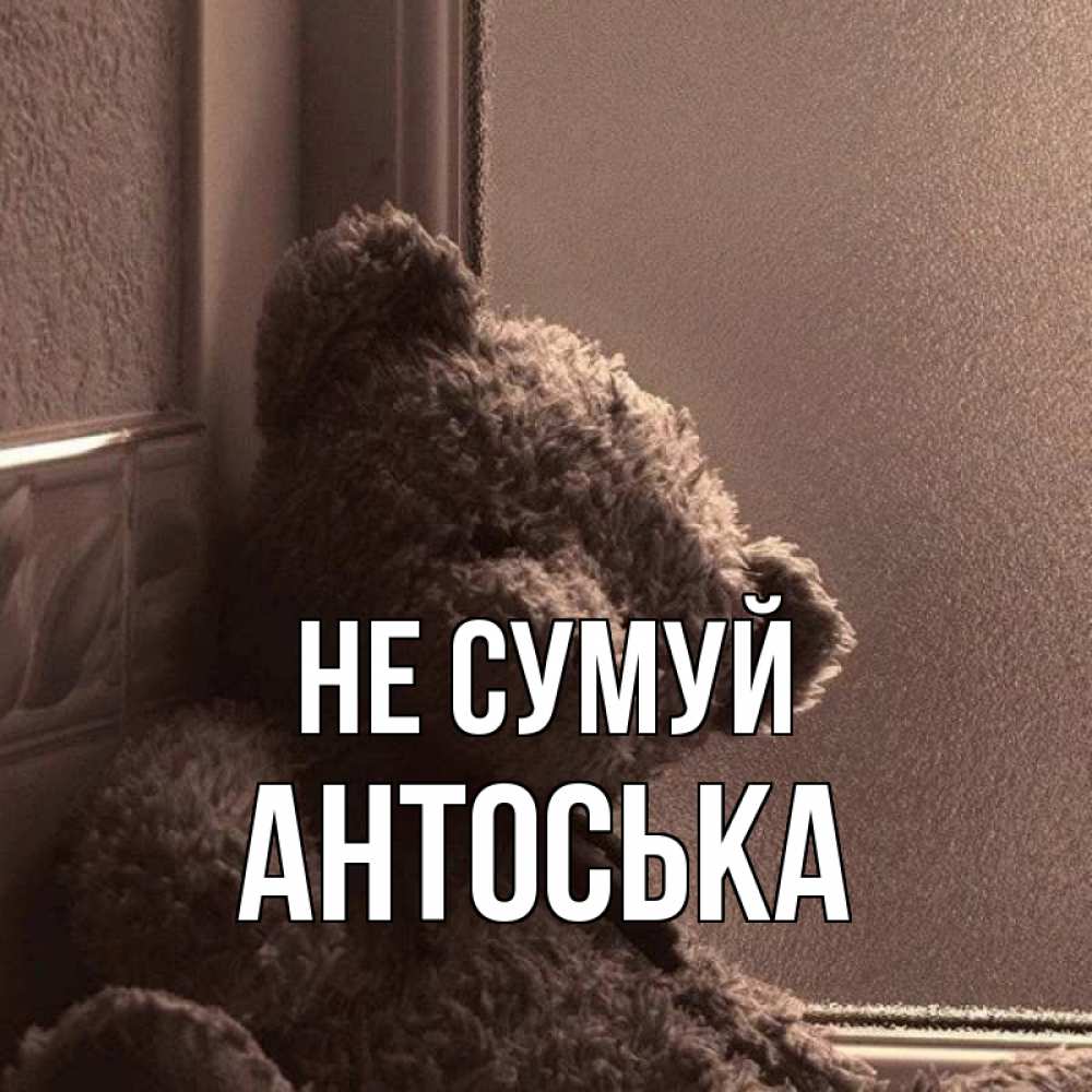 Открытка на каждый день з підписом, Антоська Не сумуй стекол рефленое Прикольна листівка з побажанням онлайн скачати безкоштовно 