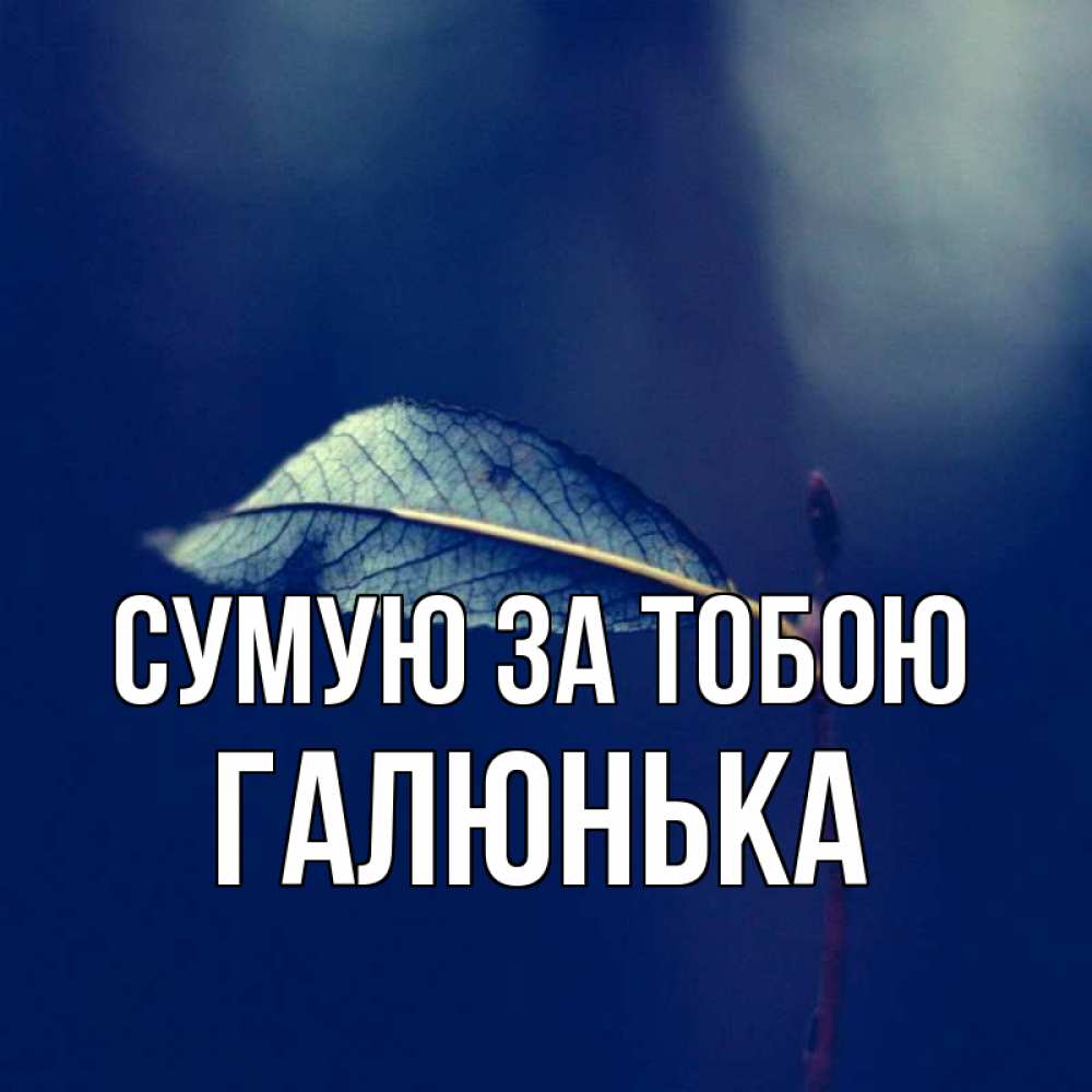 Открытка на каждый день з підписом, Галюнька Сумую за тобою одна ветка 1 Прикольна листівка з побажанням онлайн скачати безкоштовно 