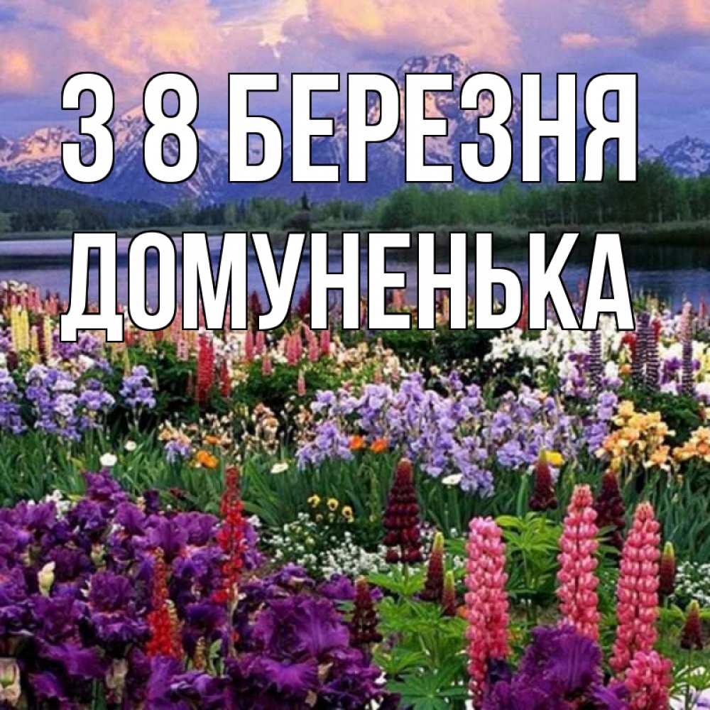 Открытка на каждый день з підписом, Домуненька З 8 БЕРЕЗНЯ международный женский день Прикольна листівка з побажанням онлайн скачати безкоштовно 