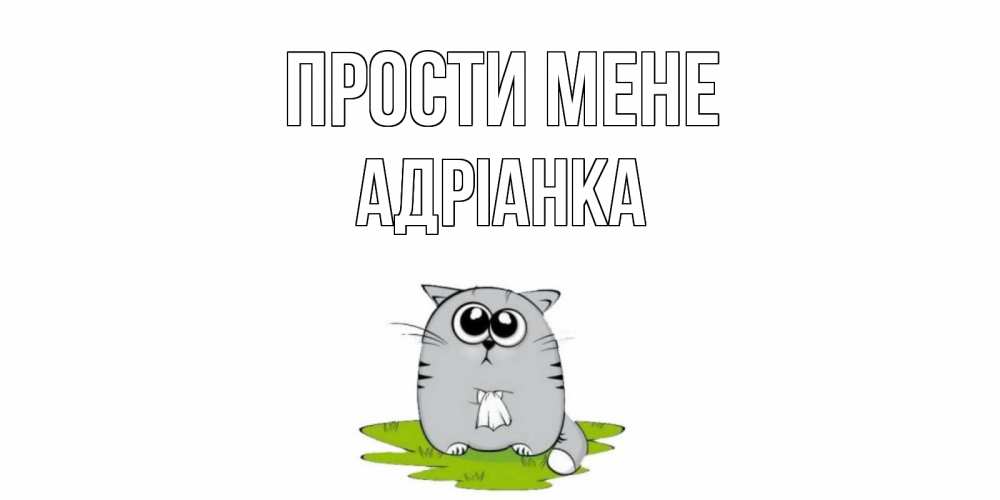 Открытка на каждый день з підписом, Адріанка Прости мене открытка с котиком просящим прощения Прикольна листівка з побажанням онлайн скачати безкоштовно 