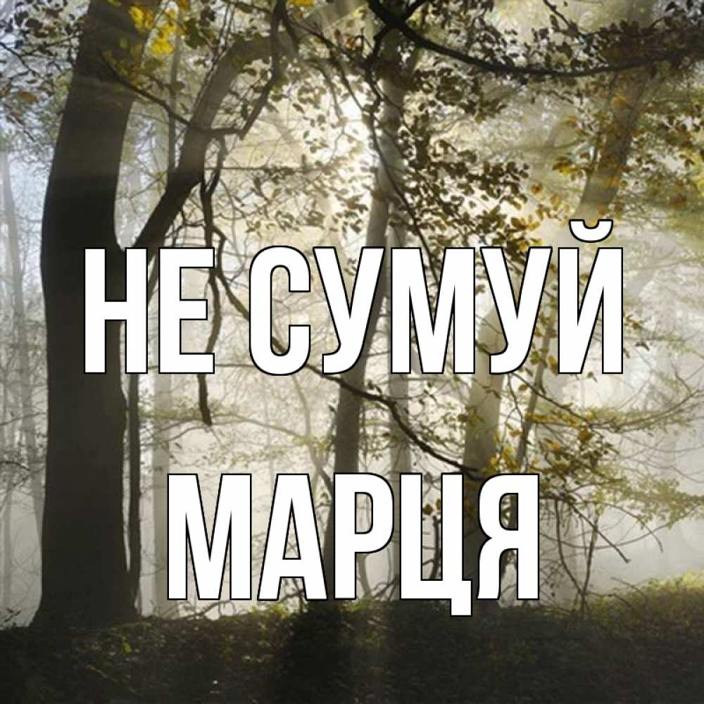 Открытка на каждый день з підписом, Марця Не сумуй лес и свет Прикольна листівка з побажанням онлайн скачати безкоштовно 
