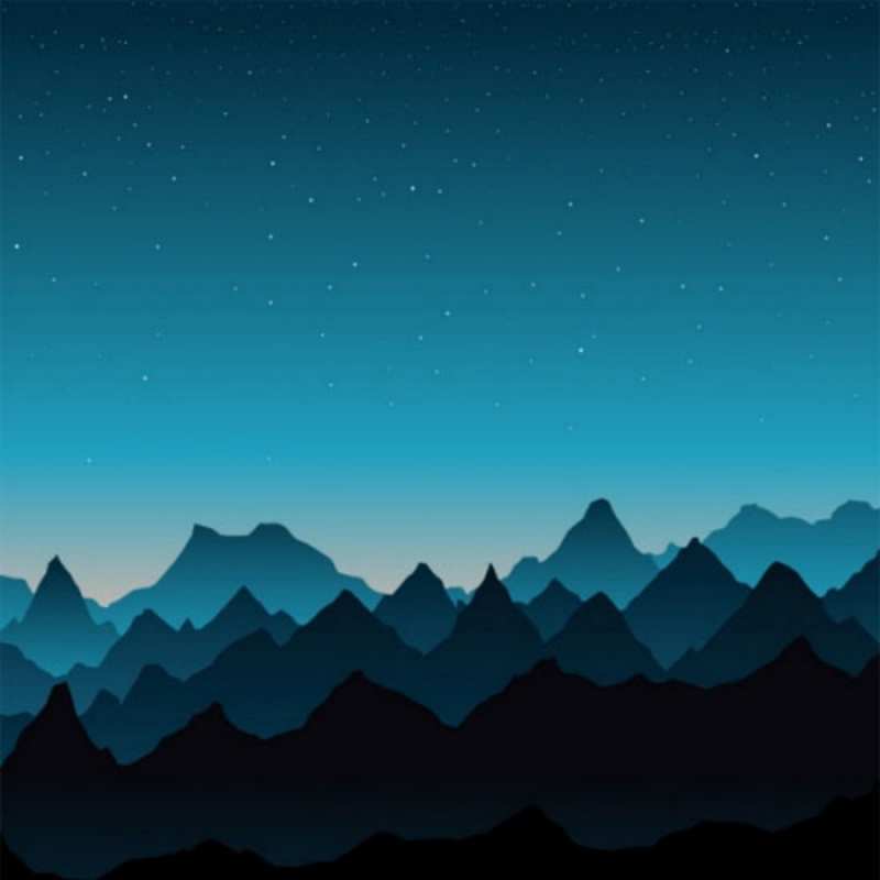 Открытка Спокойной ночи векторные горы сладких снов звездное небо  