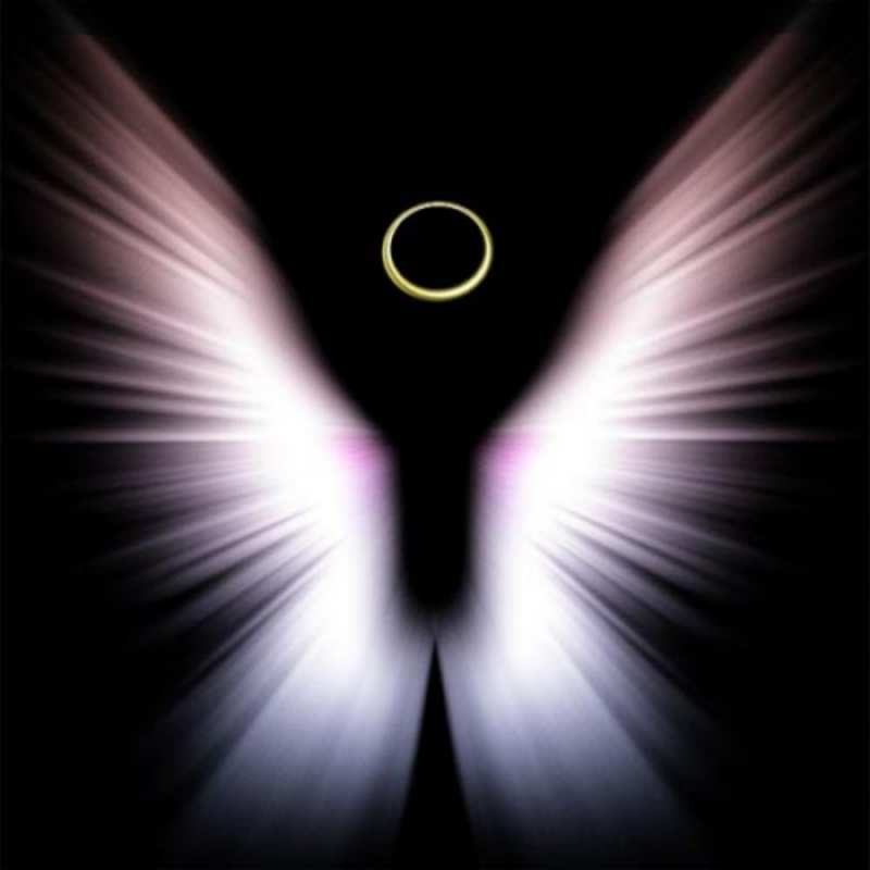 Открытка нимб и крылья  ангел из света  З Днем ангела 