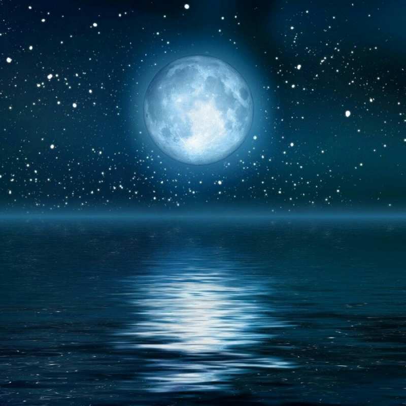 Открытка лунная дорожка на воде  звезды  На добраніч 