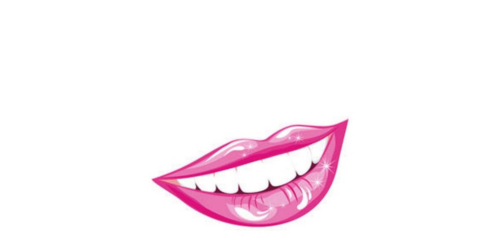 Открытка губы улыбаются пожелания позитивного дня Усміхнись 