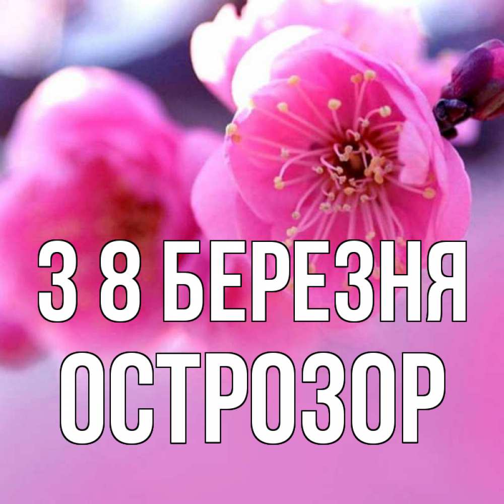 Открытка на каждый день з підписом, Острозор З 8 БЕРЕЗНЯ международный женский день Прикольна листівка з побажанням онлайн скачати безкоштовно 