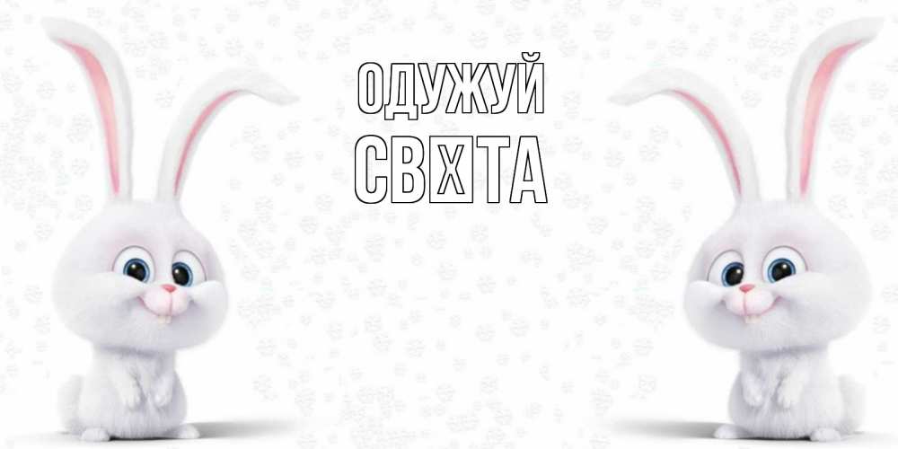 Открытка на каждый день з підписом, Свєта Одужуй не болей с зайцем Прикольна листівка з побажанням онлайн скачати безкоштовно 