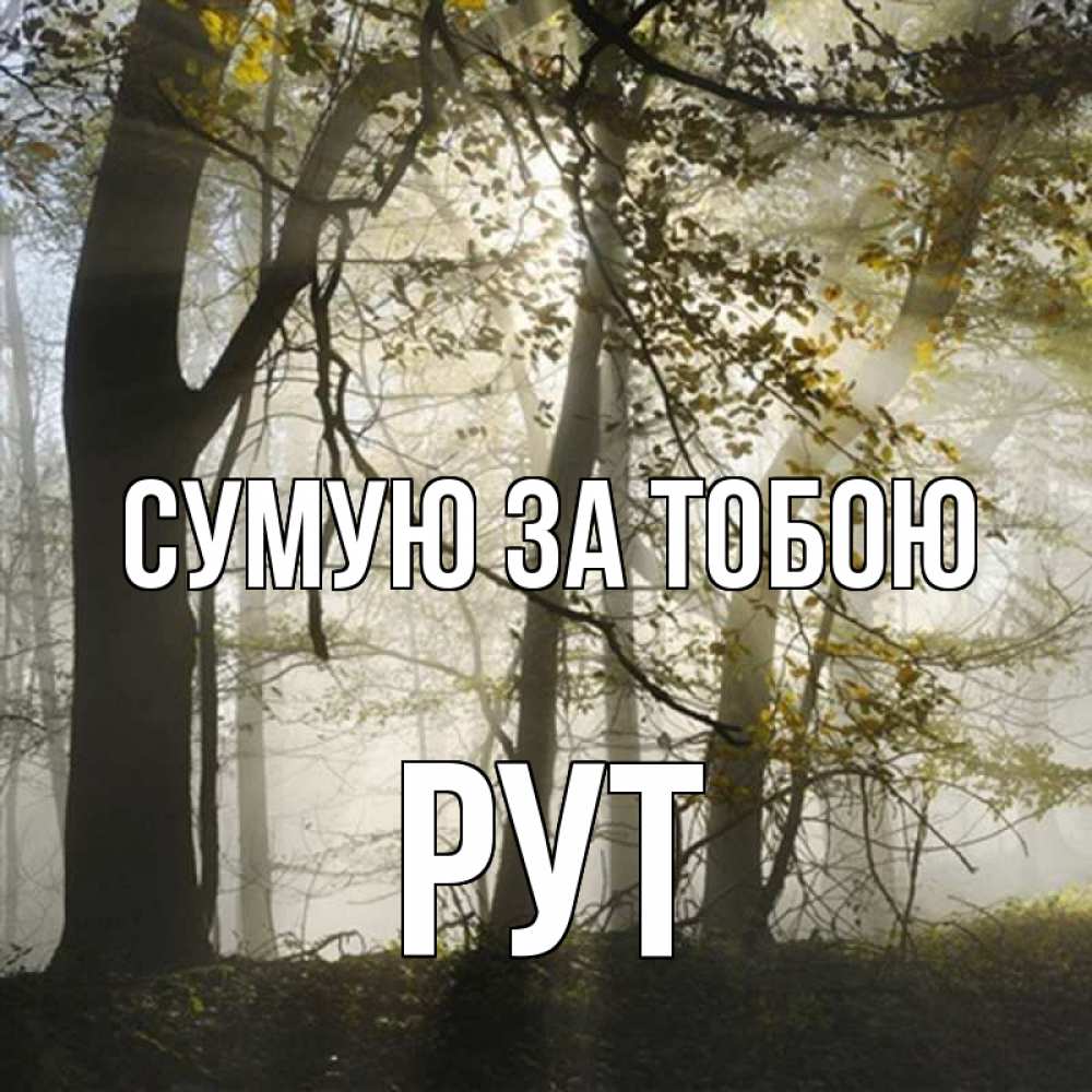 Открытка на каждый день з підписом, Рут Сумую за тобою грустно Прикольна листівка з побажанням онлайн скачати безкоштовно 