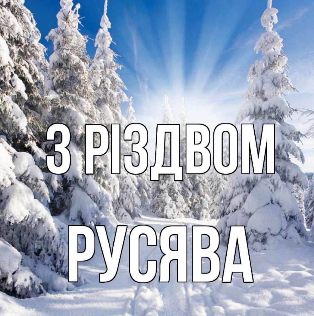 Открытка на каждый день з підписом, Русява З Різдвом зима, лес Прикольна листівка з побажанням онлайн скачати безкоштовно 