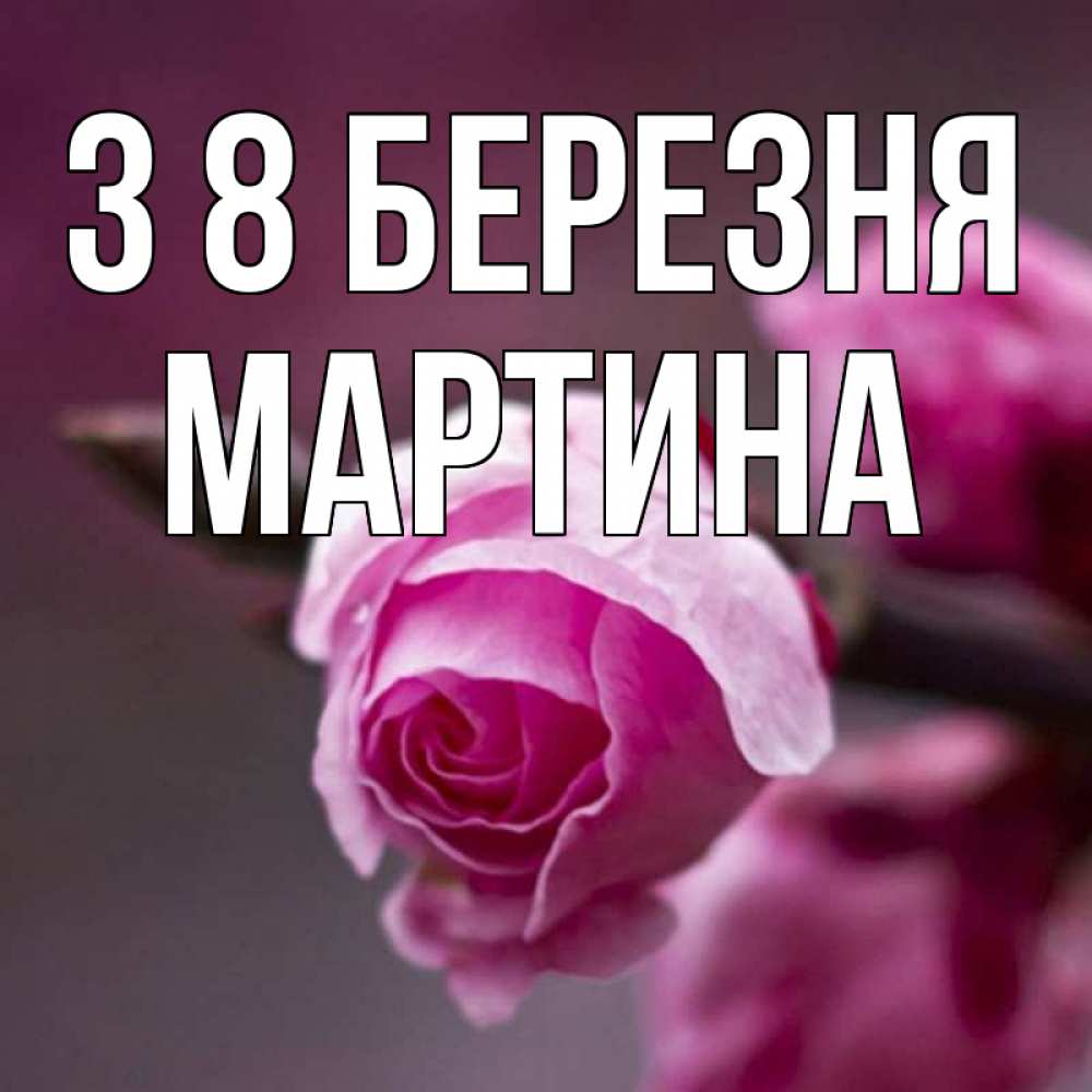 Открытка на каждый день з підписом, Мартина З 8 БЕРЕЗНЯ весна Прикольна листівка з побажанням онлайн скачати безкоштовно 