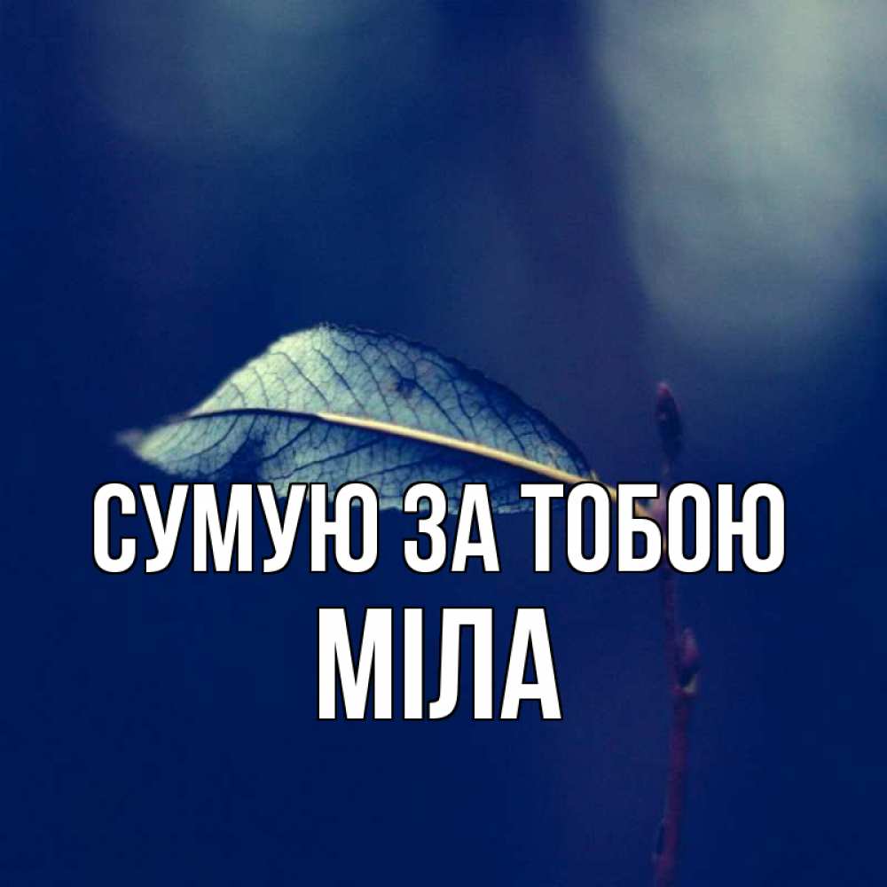 Открытка на каждый день з підписом, Міла Сумую за тобою одна ветка 1 Прикольна листівка з побажанням онлайн скачати безкоштовно 