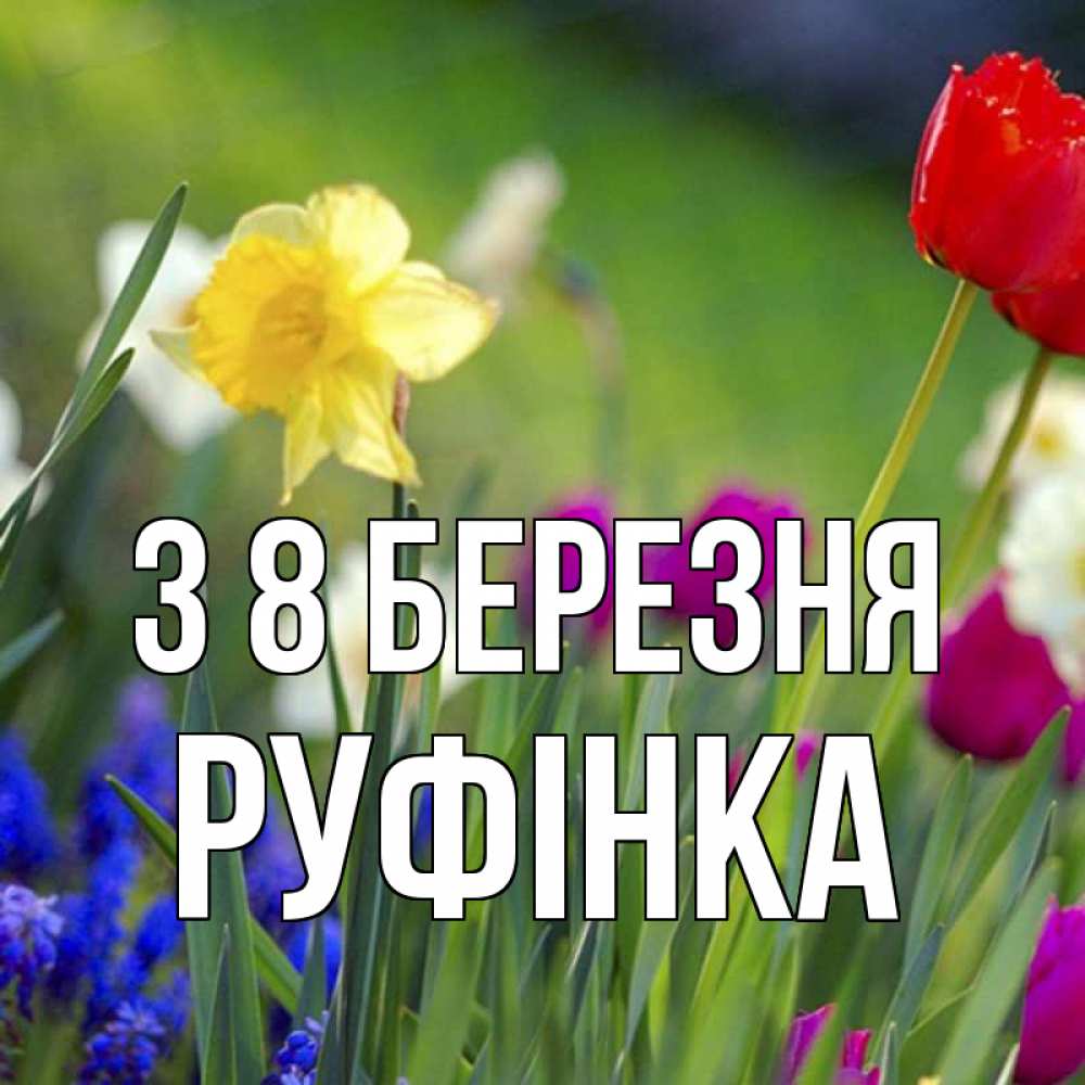 Открытка на каждый день з підписом, Руфінка З 8 БЕРЕЗНЯ международный женский день 3 Прикольна листівка з побажанням онлайн скачати безкоштовно 