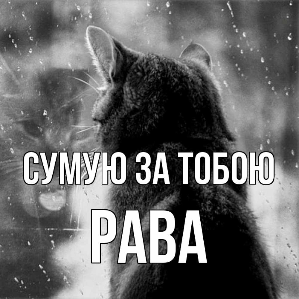 Открытка на каждый день з підписом, Рава Сумую за тобою скорее ко мне приходи 1 Прикольна листівка з побажанням онлайн скачати безкоштовно 
