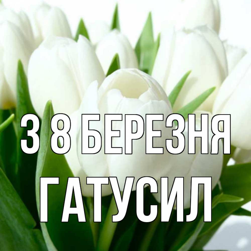 Открытка на каждый день з підписом, Гатусил З 8 БЕРЕЗНЯ цветы Прикольна листівка з побажанням онлайн скачати безкоштовно 