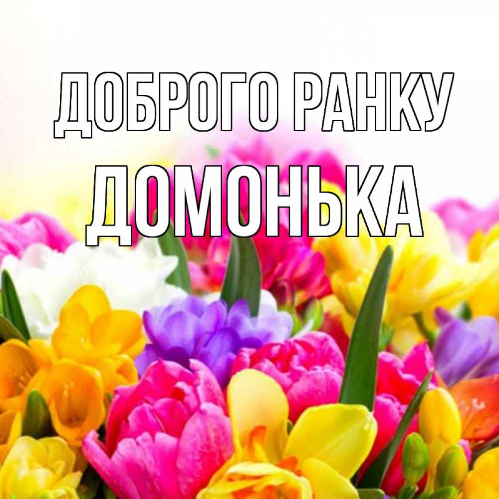 Открытка на каждый день з підписом, Домонька Доброго ранку создать открытку со свое подписью Прикольна листівка з побажанням онлайн скачати безкоштовно 