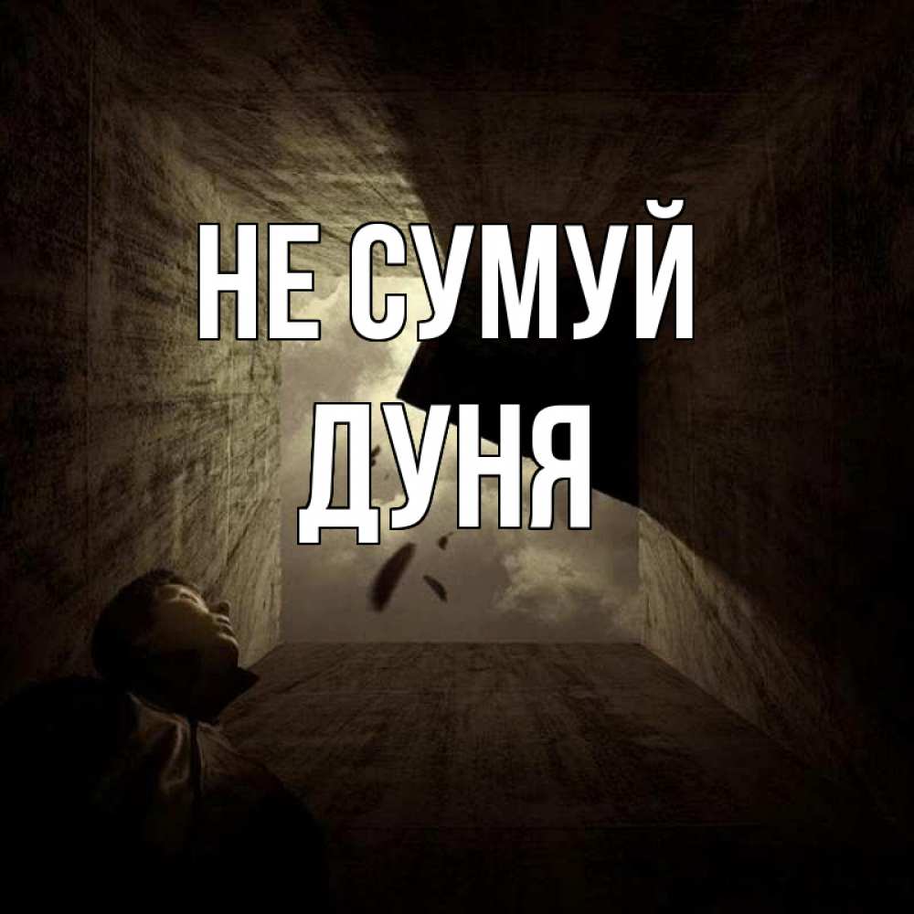 Открытка на каждый день з підписом, Дуня Не сумуй жуть Прикольна листівка з побажанням онлайн скачати безкоштовно 