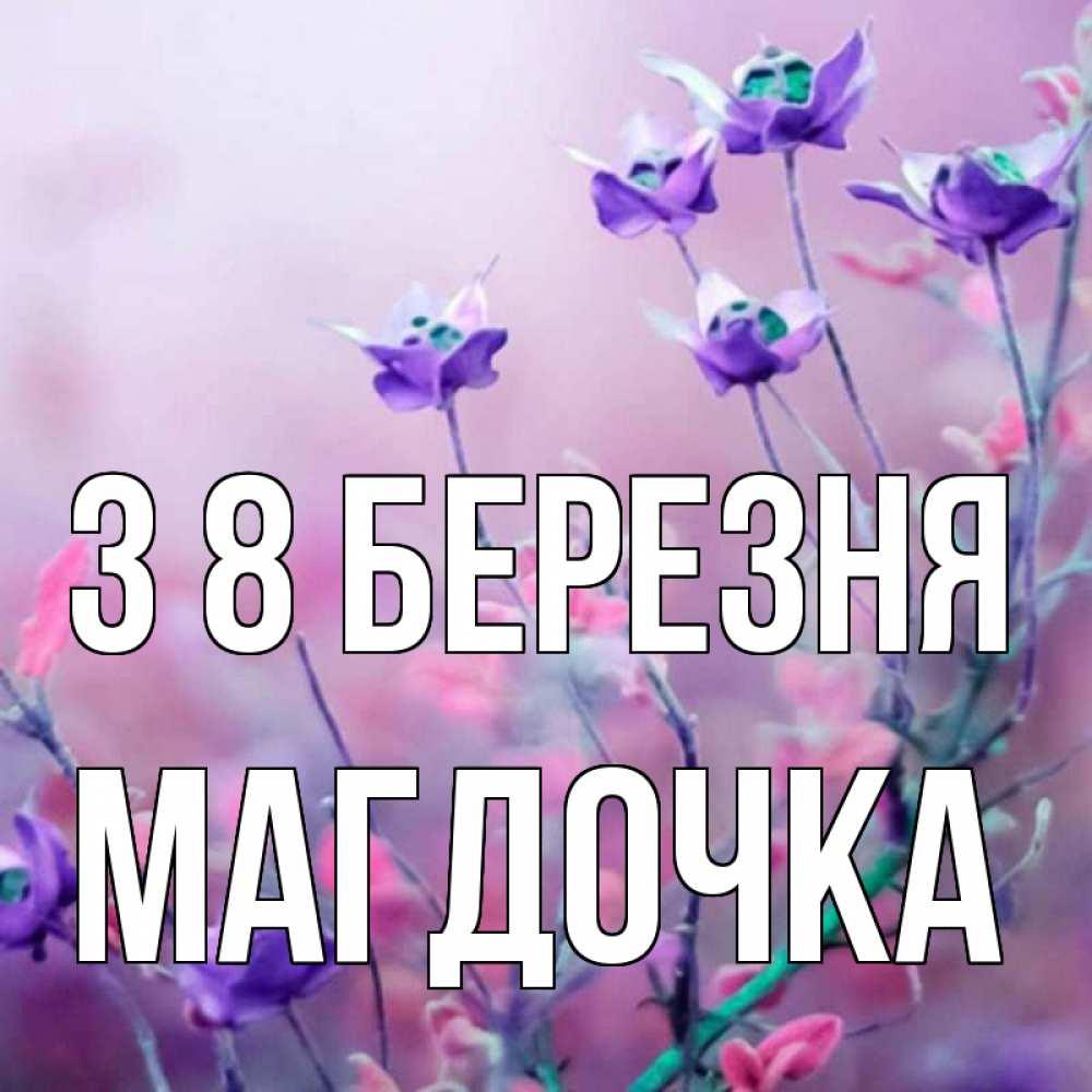 Открытка на каждый день з підписом, Магдочка З 8 БЕРЕЗНЯ международный женский день 2 Прикольна листівка з побажанням онлайн скачати безкоштовно 