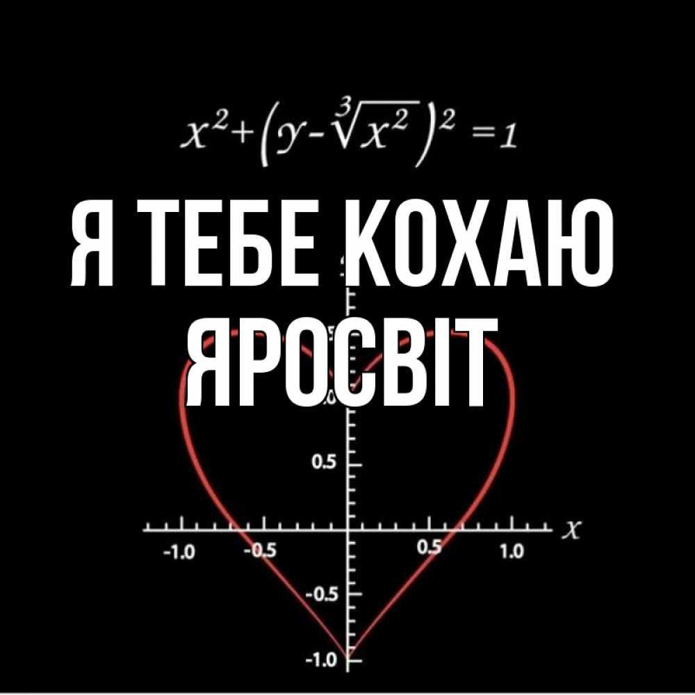 Открытка на каждый день з підписом, Яросвіт Я тебе кохаю сердечная формула Прикольна листівка з побажанням онлайн скачати безкоштовно 