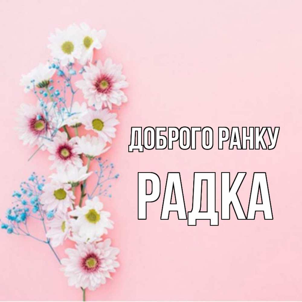 Открытка на каждый день з підписом, Радка Доброго ранку цветы с подписью Прикольна листівка з побажанням онлайн скачати безкоштовно 
