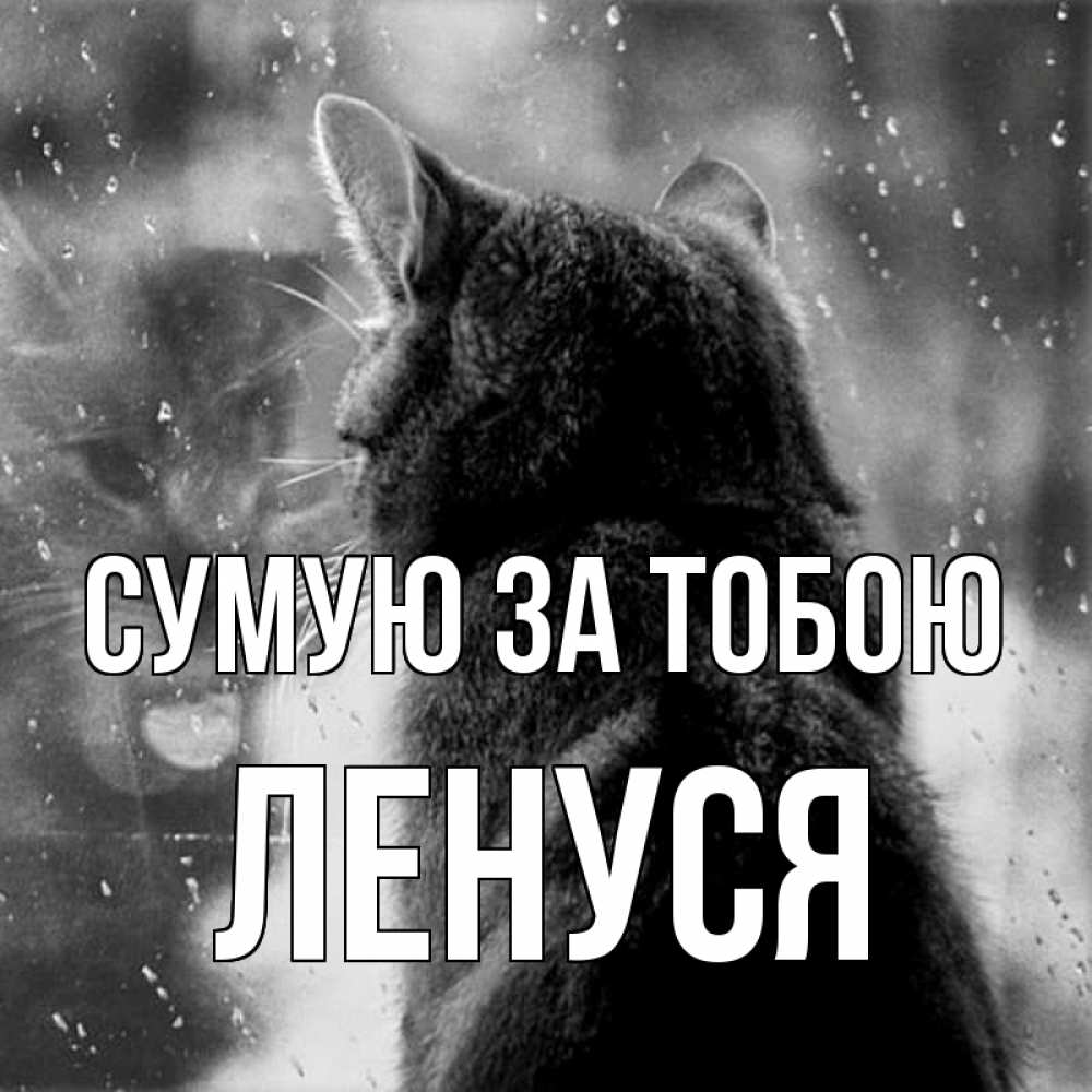 Открытка на каждый день з підписом, Ленуся Сумую за тобою скорее ко мне приходи 1 Прикольна листівка з побажанням онлайн скачати безкоштовно 
