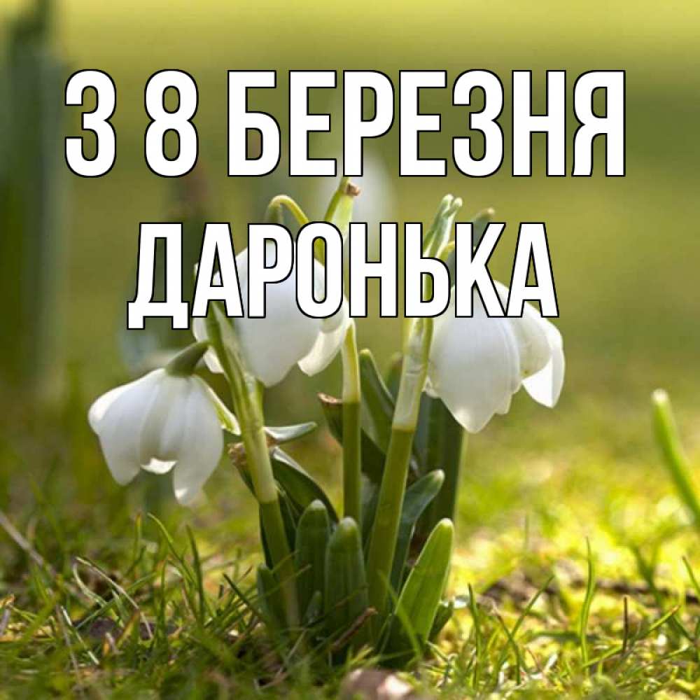 Открытка на каждый день з підписом, Даронька З 8 БЕРЕЗНЯ ранние цветы 2 Прикольна листівка з побажанням онлайн скачати безкоштовно 