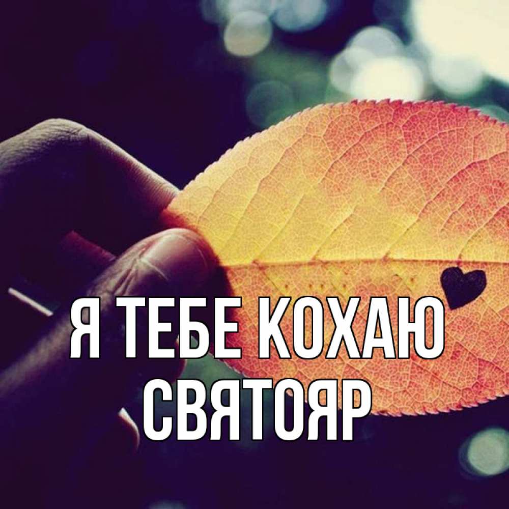 Открытка на каждый день з підписом, Святояр Я тебе кохаю держу лист Прикольна листівка з побажанням онлайн скачати безкоштовно 
