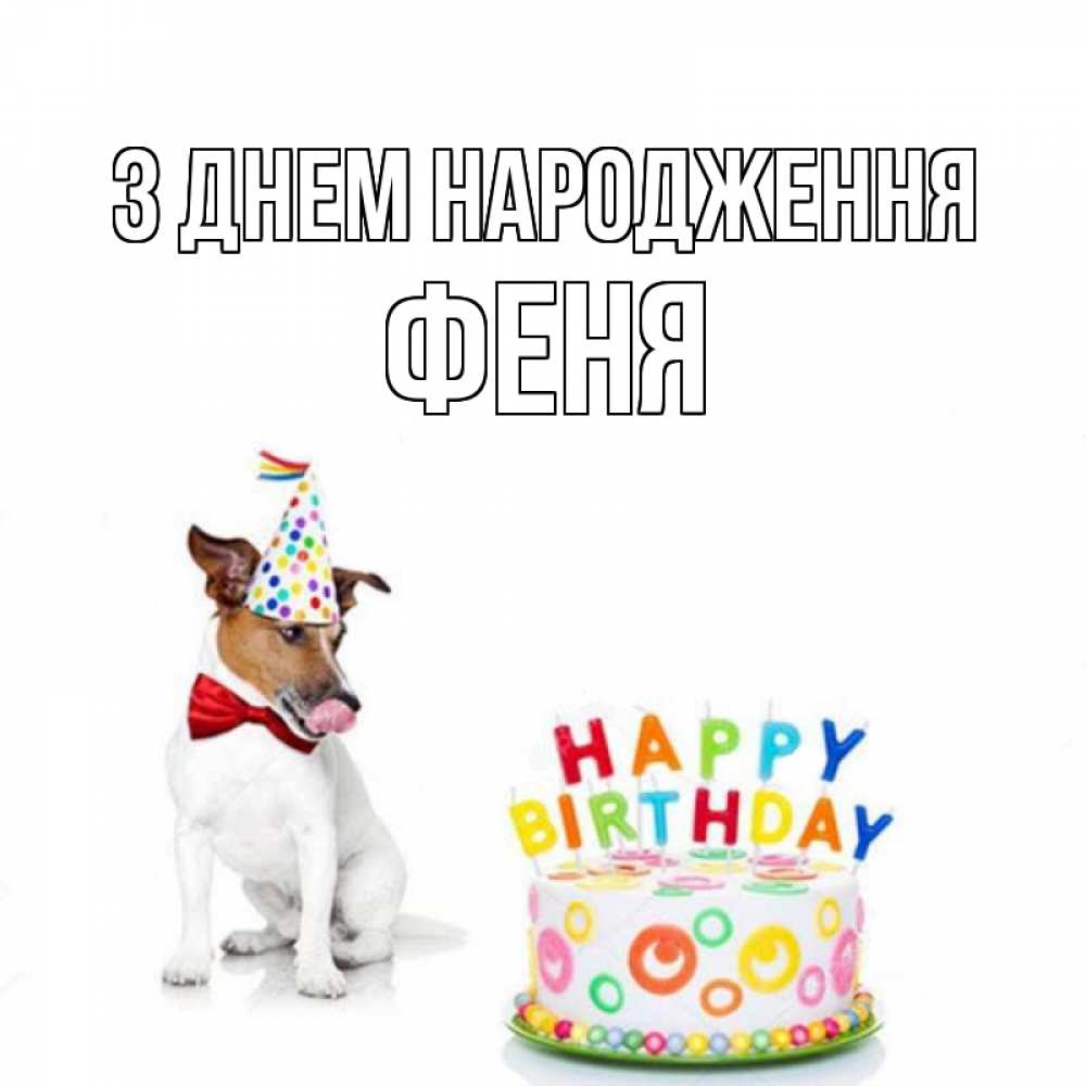 Открытка на каждый день з підписом, Феня З Днем народження праздник Прикольна листівка з побажанням онлайн скачати безкоштовно 