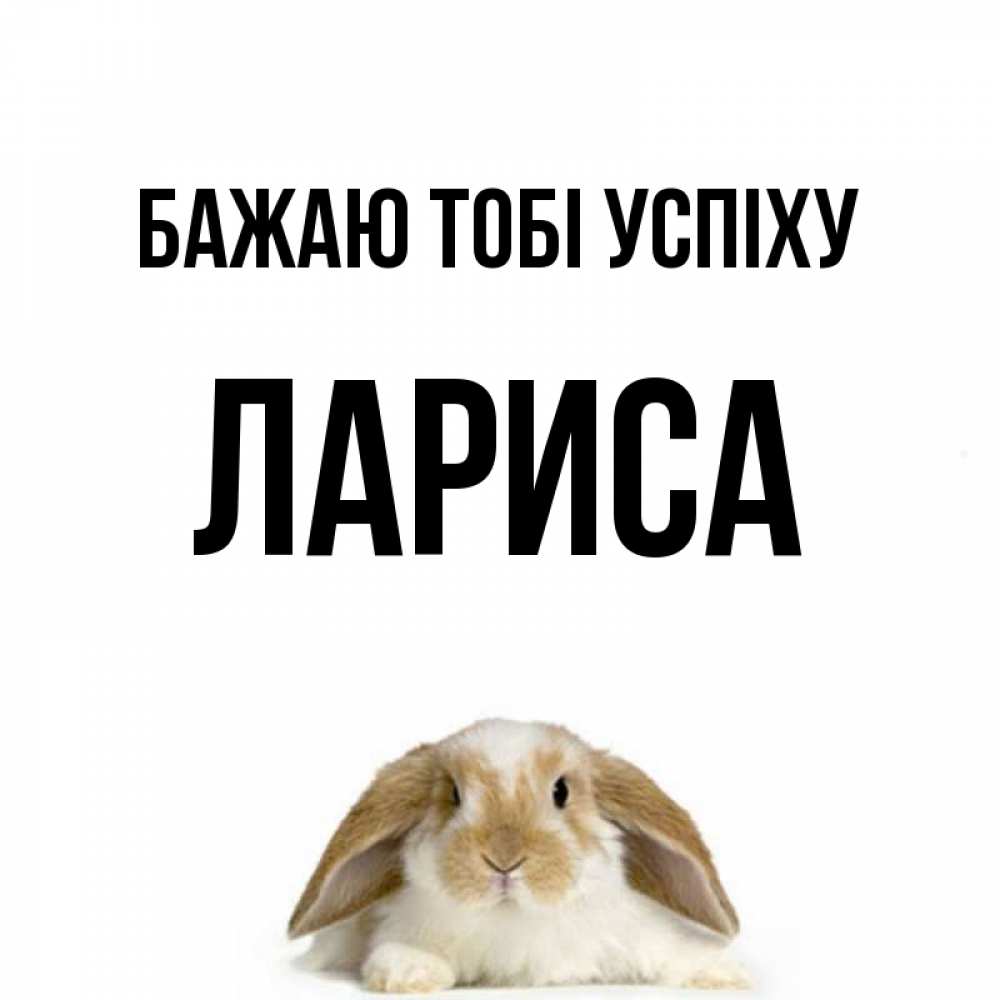 Открытка на каждый день з підписом, Лариса Бажаю тобі успіху открытки с произвольным текстом который можно вставить в открытку и создать ее самостоятельно бесплатно онлайн Прикольна листівка з побажанням онлайн скачати безкоштовно 