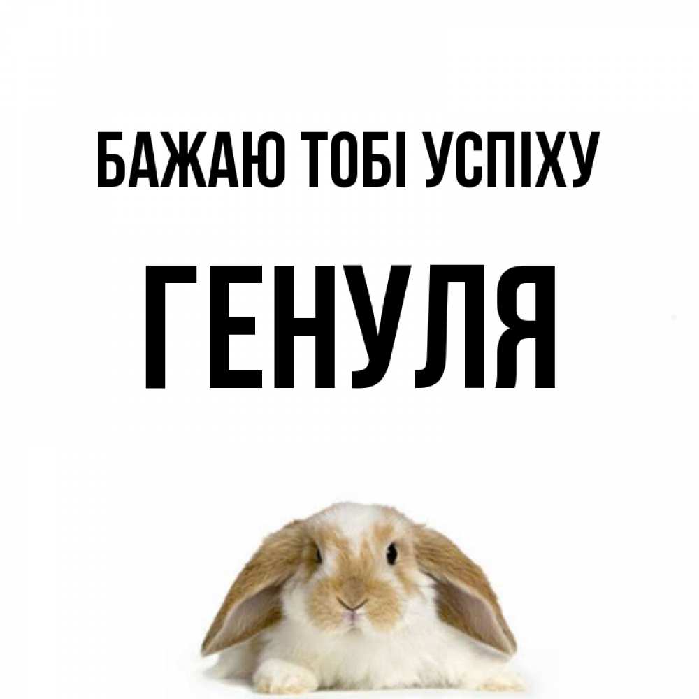 Открытка на каждый день з підписом, Генуля Бажаю тобі успіху открытки с произвольным текстом который можно вставить в открытку и создать ее самостоятельно бесплатно онлайн Прикольна листівка з побажанням онлайн скачати безкоштовно 