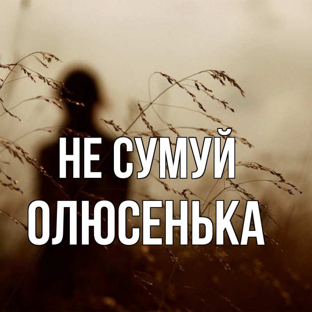 Открытка на каждый день з підписом, Олюсенька Не сумуй грусть Прикольна листівка з побажанням онлайн скачати безкоштовно 