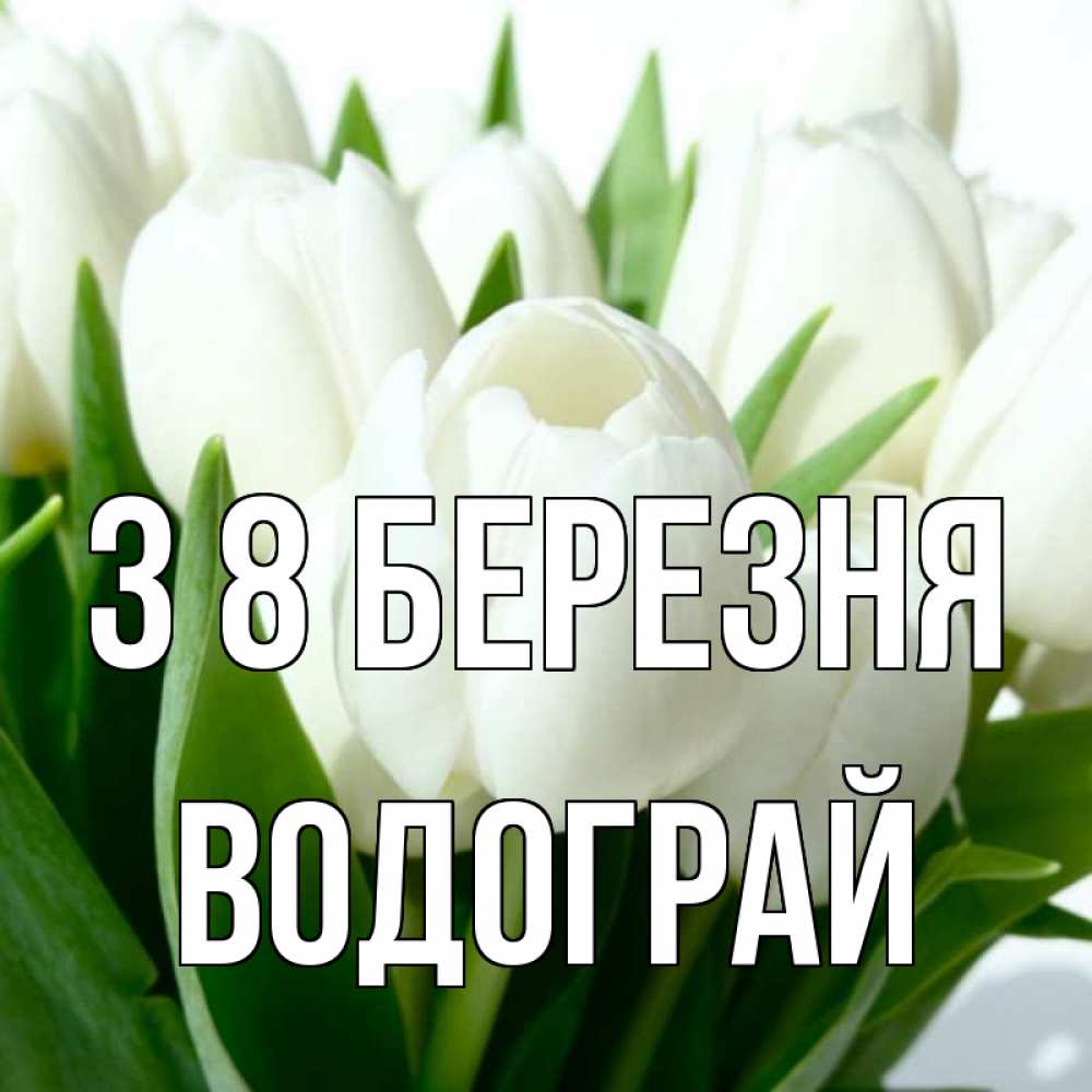 Открытка на каждый день з підписом, Водограй З 8 БЕРЕЗНЯ цветы Прикольна листівка з побажанням онлайн скачати безкоштовно 