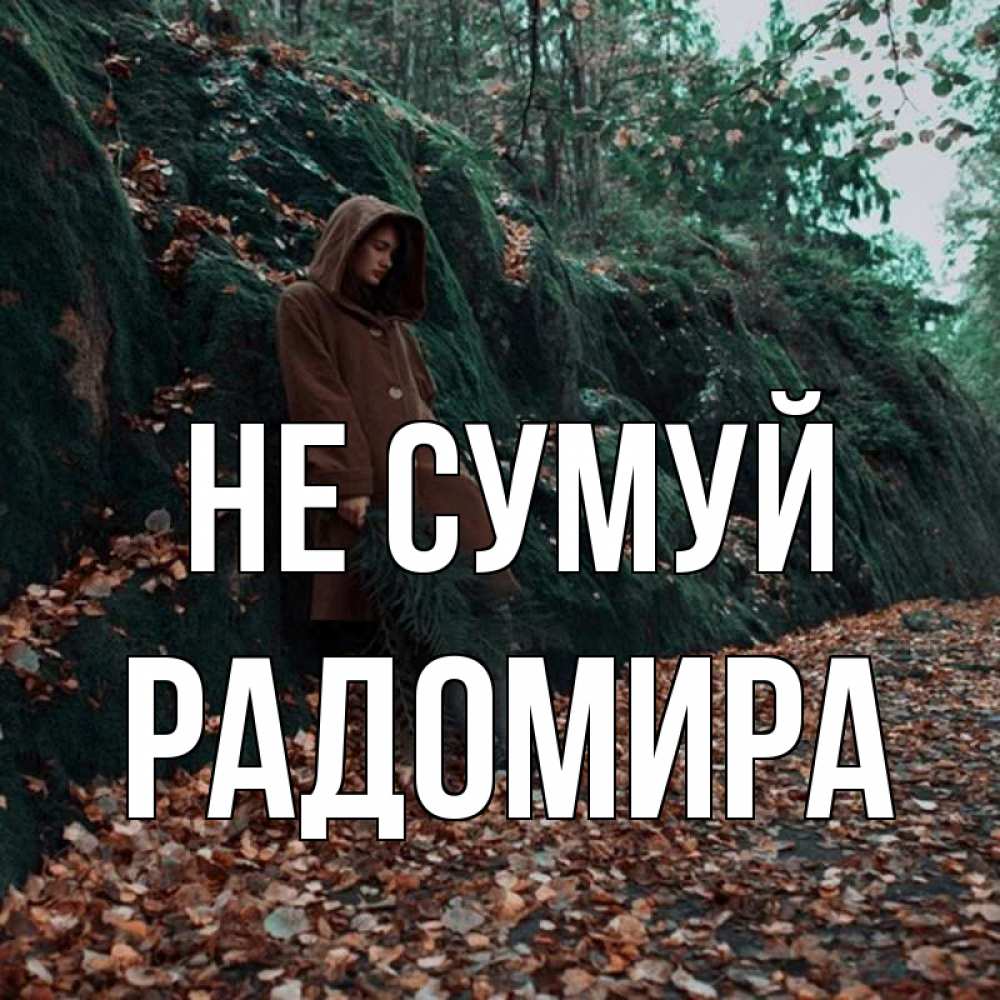 Открытка на каждый день з підписом, Радомира Не сумуй осенний лес Прикольна листівка з побажанням онлайн скачати безкоштовно 