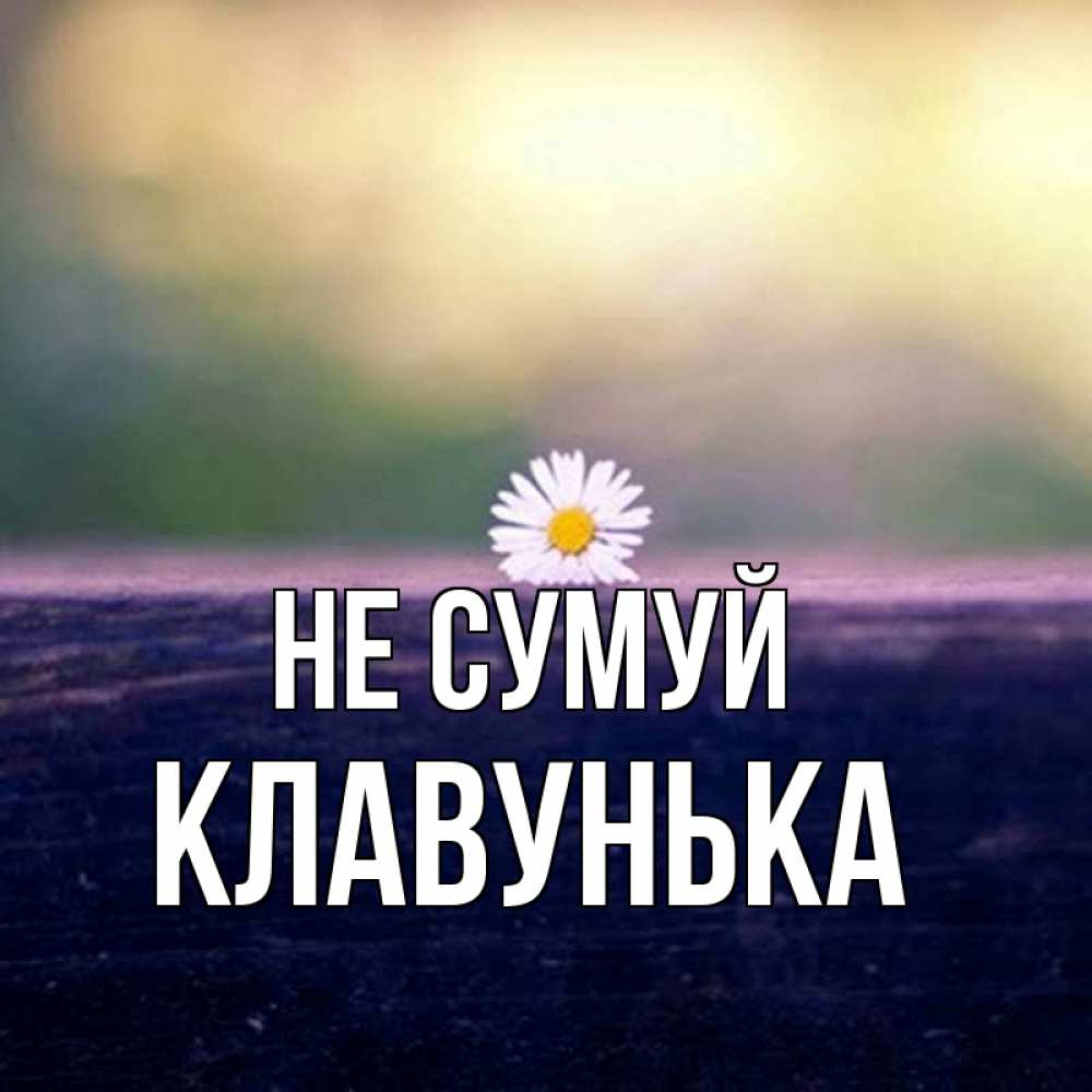 Открытка на каждый день з підписом, Клавунька Не сумуй красота Прикольна листівка з побажанням онлайн скачати безкоштовно 