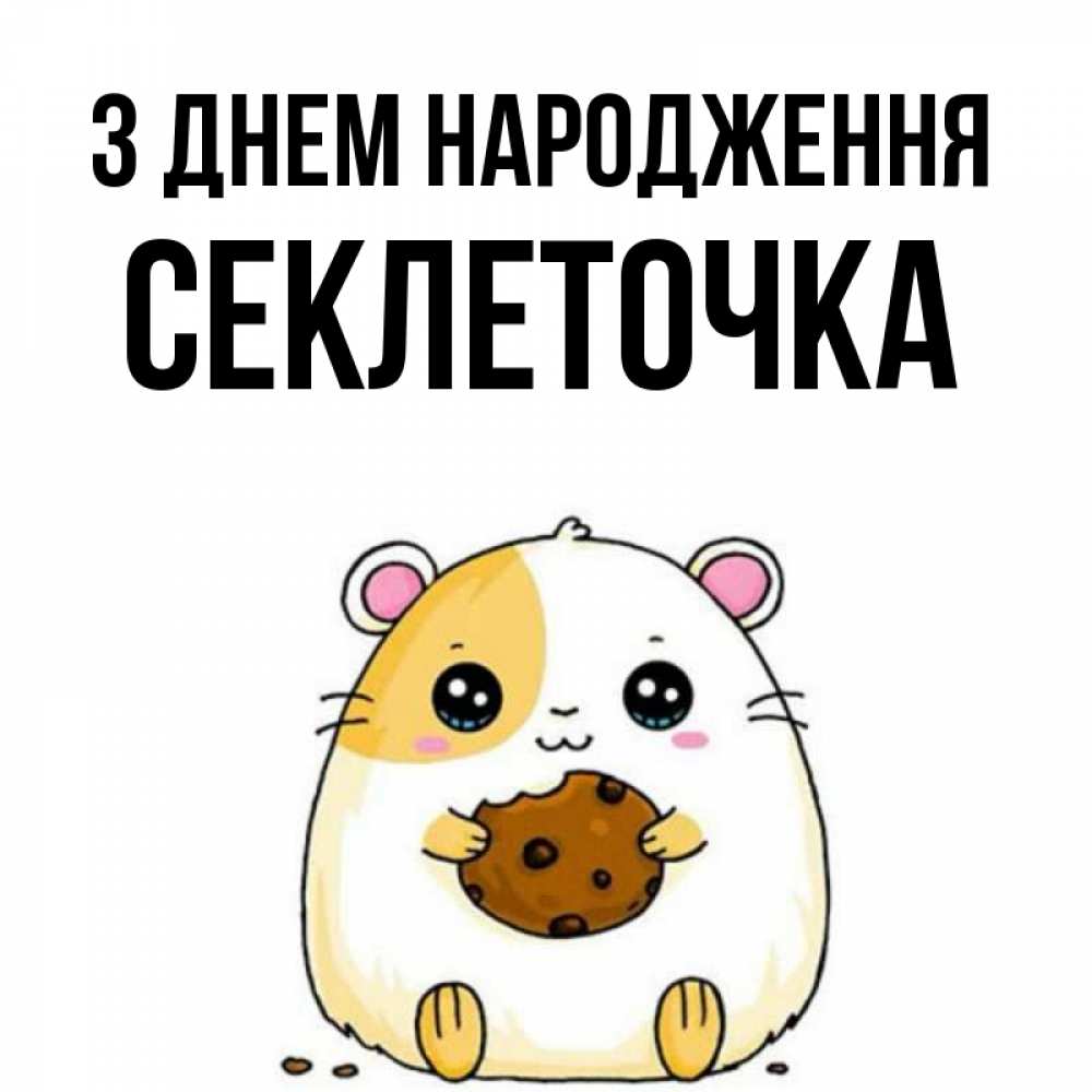 Открытка на каждый день з підписом, Секлеточка З Днем народження с днюхой Прикольна листівка з побажанням онлайн скачати безкоштовно 