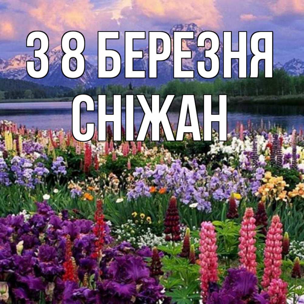 Открытка на каждый день з підписом, Сніжан З 8 БЕРЕЗНЯ международный женский день Прикольна листівка з побажанням онлайн скачати безкоштовно 