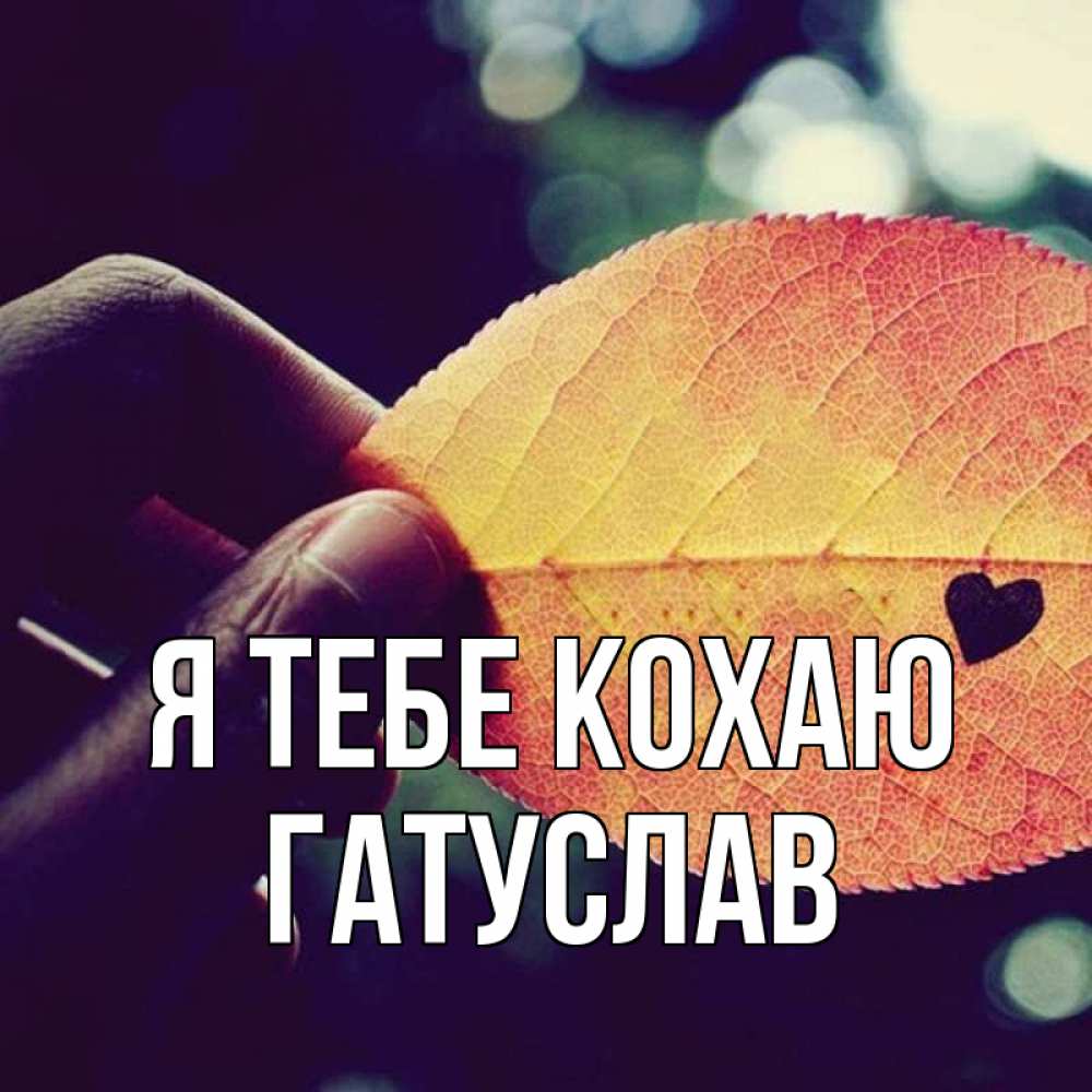 Открытка на каждый день з підписом, Гатуслав Я тебе кохаю держу лист Прикольна листівка з побажанням онлайн скачати безкоштовно 