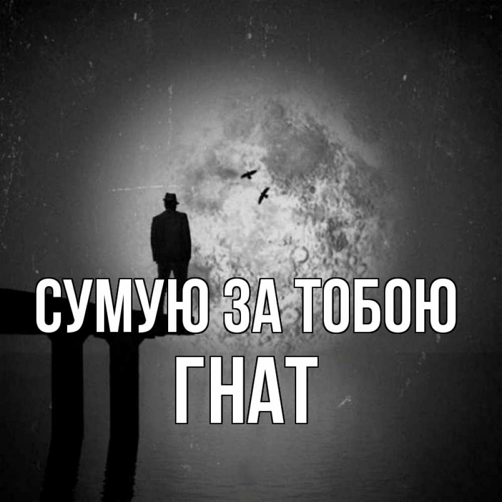 Открытка на каждый день з підписом, Гнат Сумую за тобою мост 1 Прикольна листівка з побажанням онлайн скачати безкоштовно 