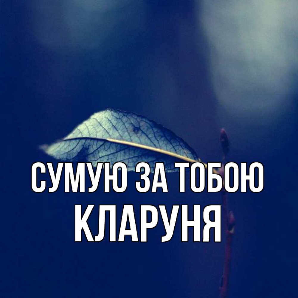 Открытка на каждый день з підписом, Кларуня Сумую за тобою одна ветка 1 Прикольна листівка з побажанням онлайн скачати безкоштовно 
