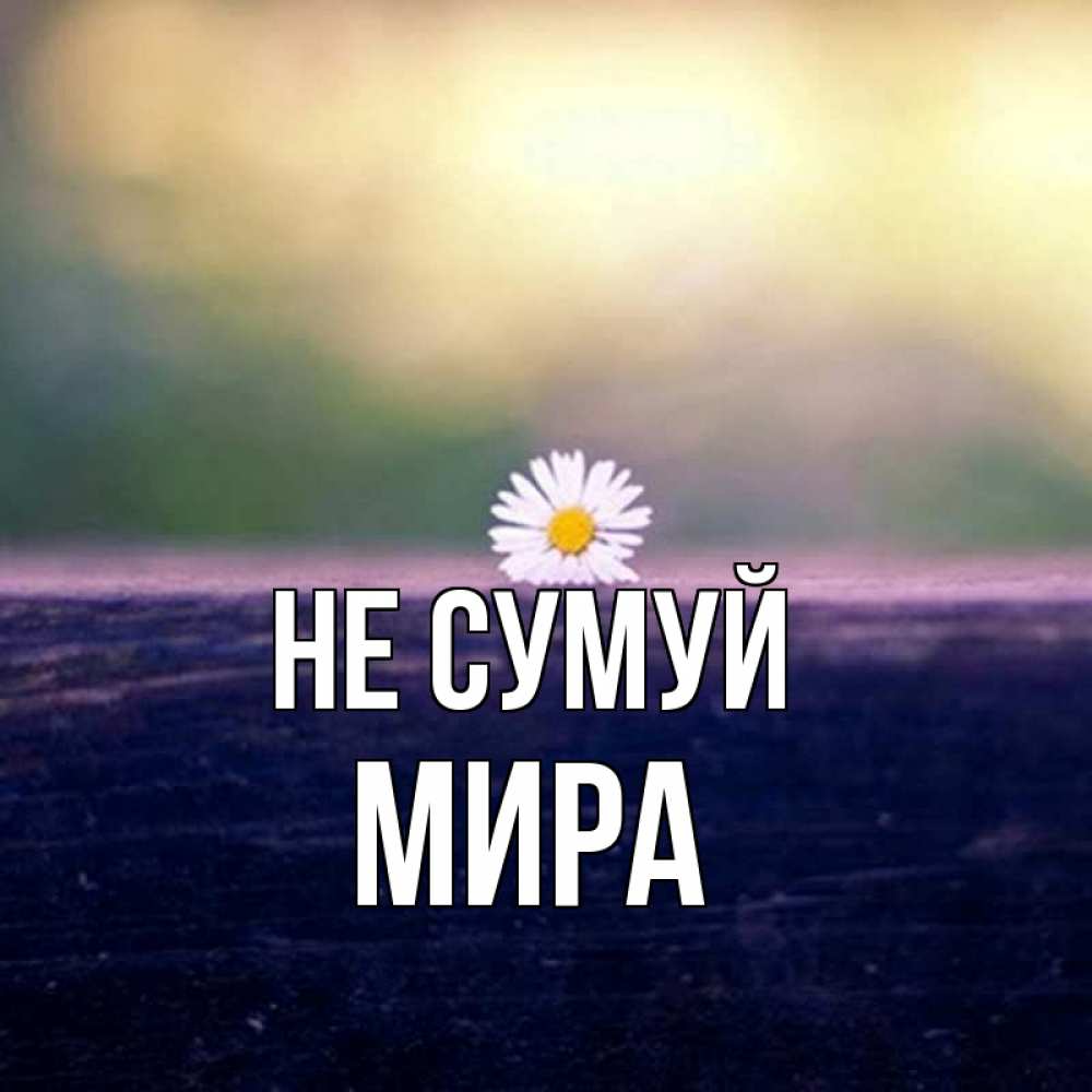 Открытка на каждый день з підписом, Мира Не сумуй красота Прикольна листівка з побажанням онлайн скачати безкоштовно 