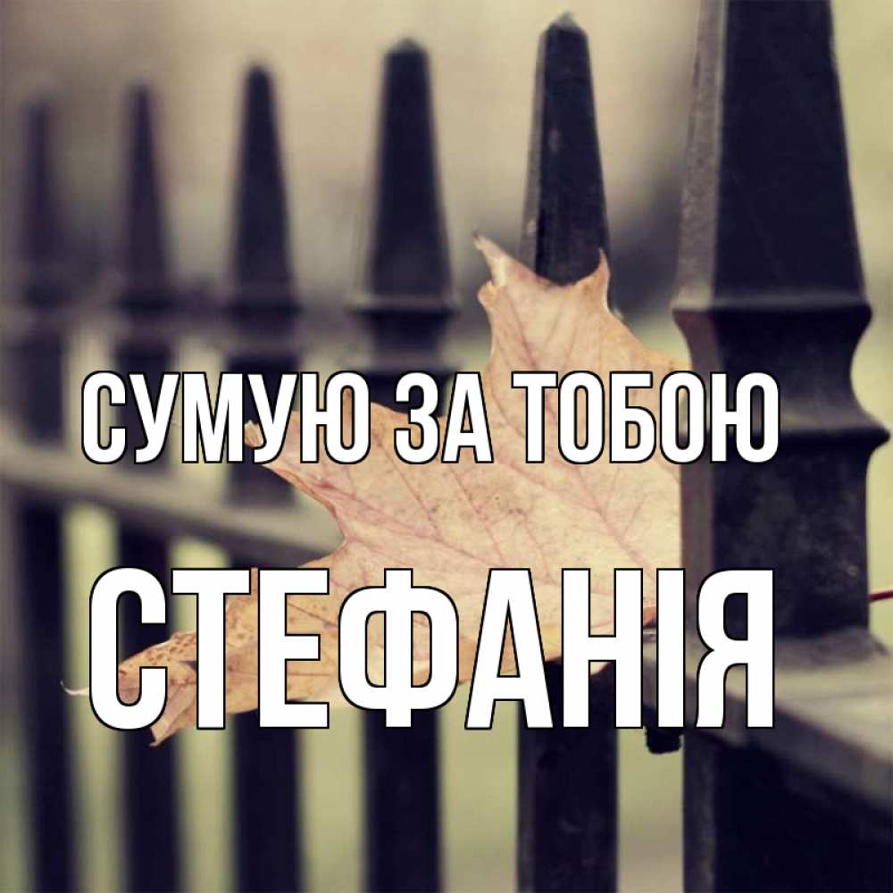 Открытка на каждый день з підписом, Стефанія Сумую за тобою очень скучно Прикольна листівка з побажанням онлайн скачати безкоштовно 