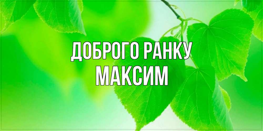 Открытка на каждый день з підписом, Максим Доброго ранку доброе утро с березовыми листьями Прикольна листівка з побажанням онлайн скачати безкоштовно 