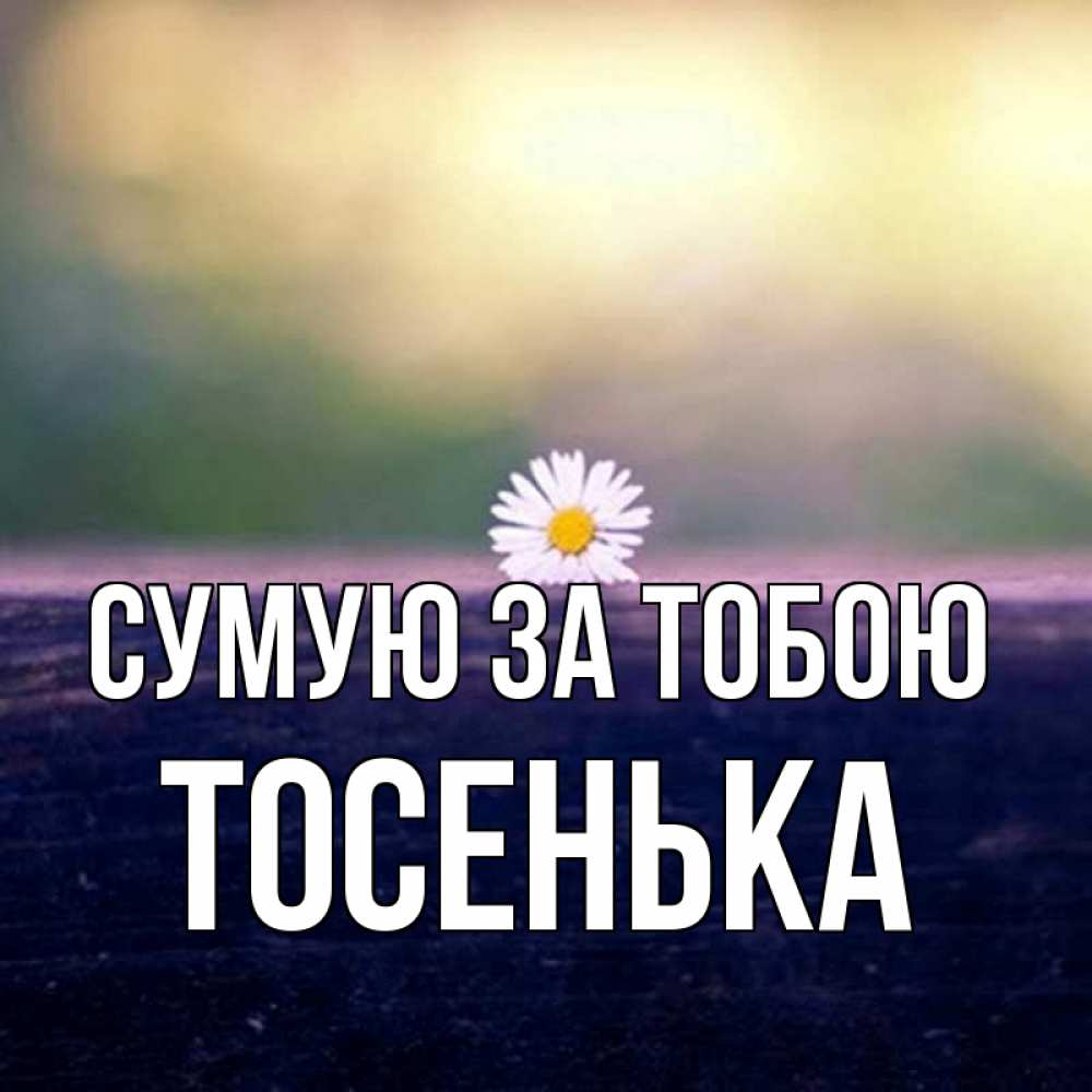 Открытка на каждый день з підписом, Тосенька Сумую за тобою приходи в гости Прикольна листівка з побажанням онлайн скачати безкоштовно 