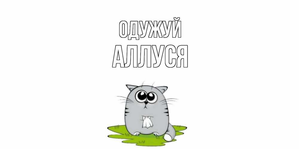Открытка на каждый день з підписом, Аллуся Одужуй кот и открытки про выздоровление Прикольна листівка з побажанням онлайн скачати безкоштовно 