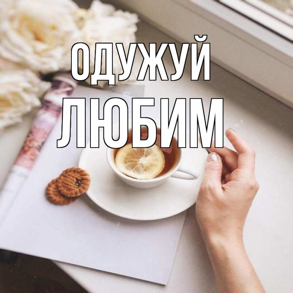 Открытка на каждый день з підписом, Любим Одужуй и печеньками Прикольна листівка з побажанням онлайн скачати безкоштовно 