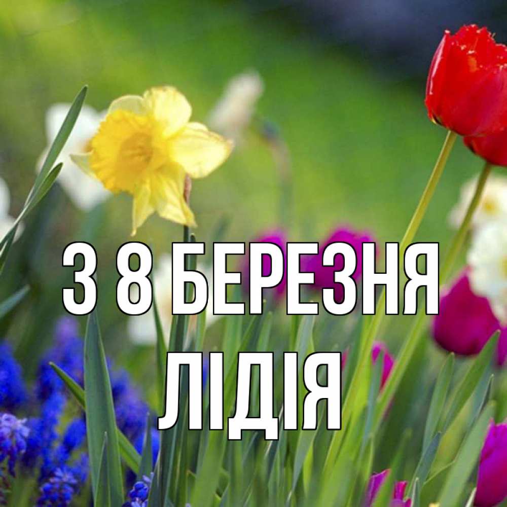 Открытка на каждый день з підписом, Лідія З 8 БЕРЕЗНЯ международный женский день 3 Прикольна листівка з побажанням онлайн скачати безкоштовно 
