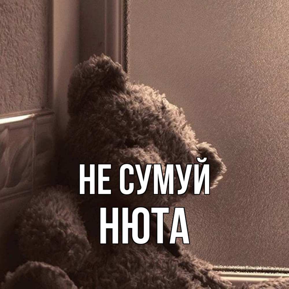 Открытка на каждый день з підписом, Нюта Не сумуй стекол рефленое Прикольна листівка з побажанням онлайн скачати безкоштовно 